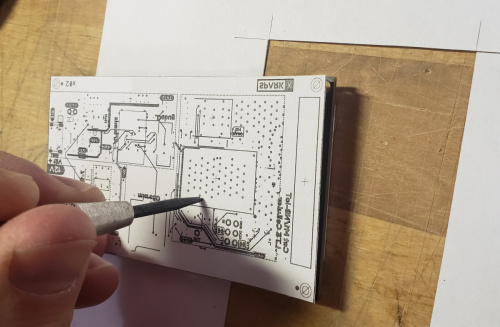 1:1 scale drawing on PCB
